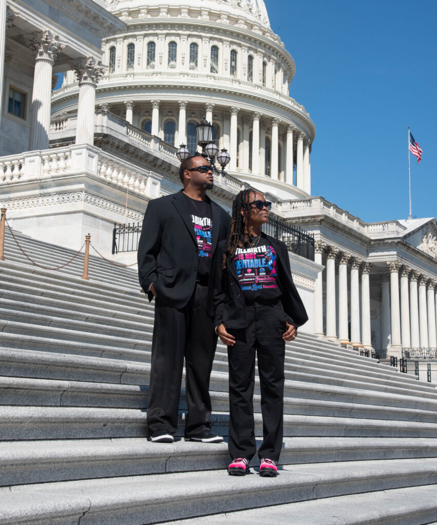 LaSaaun Lives Foundation advocates standing on the U.S. Capitol steps