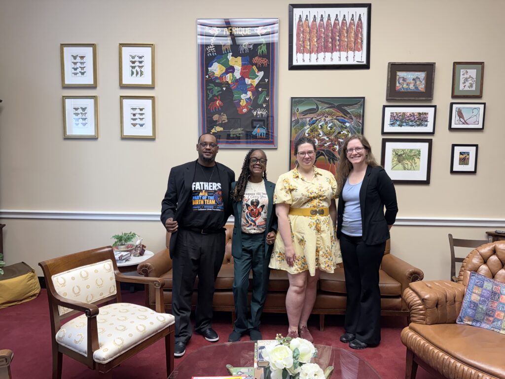 LaSaaun Lives Foundation advocates meeting with staff in a congressional office on Capitol Hill